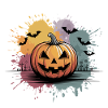 Halloween Kürbislaterne mit Gesichtsdesign