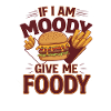 Moody Foodie Hamburger & Fries Design