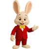 Chief Bunny Host in Red Suit