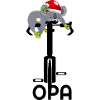 CHRISTMAS GRANDPA BICYCLE CYCLIST