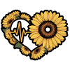Heart Line Sunflower