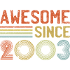 Retro 2003 Celebration Graph Text