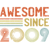 Retro 2009 Celebration Typography