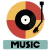 Retro Turntable Music Art