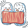Cute Sleeping Sushi Kawaii Illustration