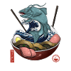 Mythical Fish and Ocean Waves Ramen