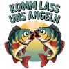 Funny fish motif for anglers