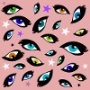 bunte Augen