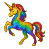 Glitzernder Regenbogen-Einhorn