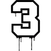 Graffiti Style Number 3 Design