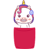 Einhorn in Brusttasche
