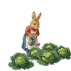 Rabbit Planter Takes Care of Cabbages