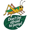Vivid Grasshopper with Motivational Quote