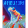 Frog with crown and saying