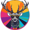 Casual deer with sunglasses