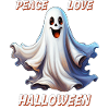 GHOST PEACE LOVE HALLOWEEN