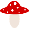 Whimsical Red Mushroom Illustration