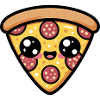 Cute Cartoon Pizza Slice