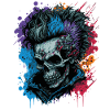 Rainbow Zombie Punk
