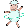 Cute Sheep with Hoop