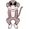Cute monkey illustration
