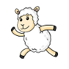 Funny sheep running