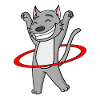 Cute Cat with Hoop