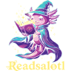 Readsalotl Axolotl Reading Mage Axolotl