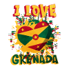 Artistic heart with Grenadana motif