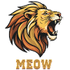Lion Meow Roaring Cat Pun Gift