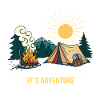 Adventure Nature Camping Illustration