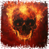 Fiery skull