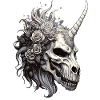 Unicorn skull