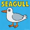 Playful Seagull Illustration for Kids