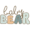baby bear – pastel lettering