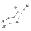 Constellation Virgo with metallic look
