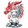 Asien Katze Koch Drache