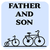 Cycling Father and Son Bikes