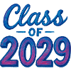 Graduation Class of 2029 Stylised Text