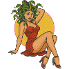 Medusa-inspired Retro Art Design