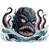 Mythical Kraken Monster Illustration