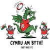 Welsh Rugby Dragon Celebration