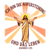 Jesus Resurrection motif on clothing
