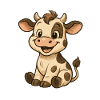 Baby Cow T-Shirt – Cute Cartoon Calf