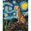 Guépard Léopard Style Van Gogh Étoilé
