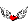 Winged Heart in Illustrative Style