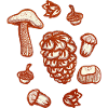Rustikale Herbstschmuck-Illustration