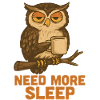  Need More Sleep – Lustige Eule
