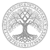 Arbre de Vie Symbole Runes Vikings
