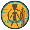 Surfer Art Silhouette with Surfboard